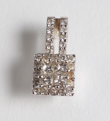 Brillant Diamant Anhänger zus. ca. 0,60 ct - Jewellery, Works of Art and art