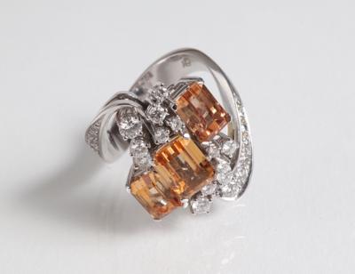 Brillant-Damenring zus. ca. 0,90 ct - Klenoty, umění a starožitnosti