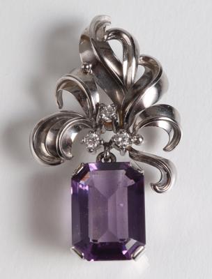 Brillant Amethystanhänger - Schmuck, Kunst & Antiquitäten