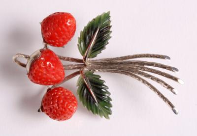 Brosche "Erdbeere" - Gioielli, arte e antiquariato