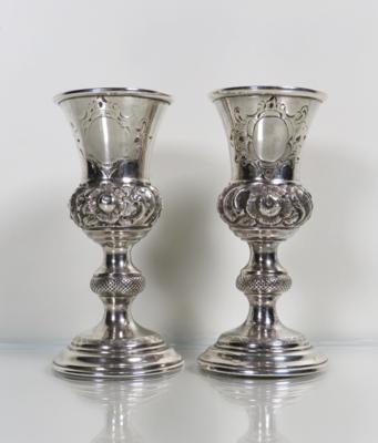 Paar kleine Pokale im Barockstil, Triesch  &  Co, Wien, Mitte 19. Jahrhundert - Klenoty, umění a starožitnosti