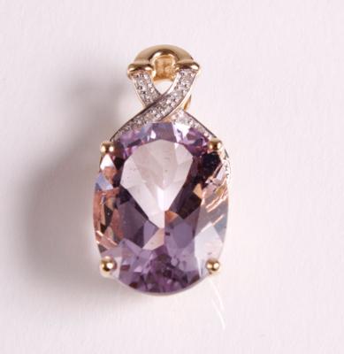 Diamant Amethystanhänger - Arte, antiquariato e gioielli