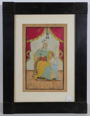 Andachtsbild, Klosterarbeit, Alpenländisch, 18. Jahrhundert - Arte, antiquariato e gioielli