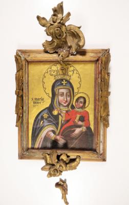 Ikonenartiges Gnadenbild, wohl 18. Jahrhundert - Schmuck, Kunst & Antiquitäten