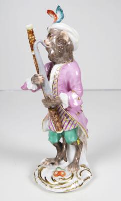 Affe als Fagottist aus der Affenkapelle, Entwurf Johann Joachim Kaendler 1753/65, Meissen, 1961 - Schmuck, Kunst & Antiquitäten