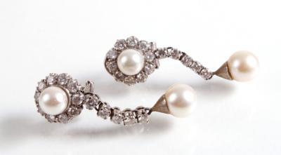 2 Brillant Ohrsteckclipsgehänge zus. ca. 1,80 ct - Antiques, art and jewellery