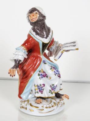 Affe als Sängerin, Entwurf Johann Joachim Kaendler 1753/65, Meissen, 1991 - Antiques, art and jewellery