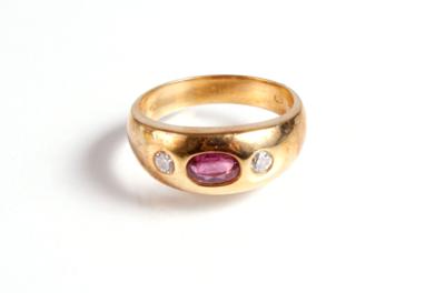 Brillant Rubin Alianzring - Antiques, art and jewellery