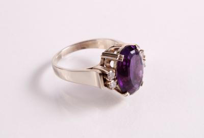 Brillant Amethyst Damenring - Schmuck, Kunst & Antiquitäten