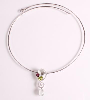 Brillant Schmucksteincollier - Schmuck, Armband- und Taschenuhren