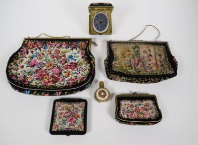 Konvolut von zwei Petit Point Abendtaschen mit Zubehör - Antiques, art and jewellery