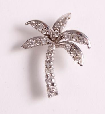 Brillant Anhänger "Palme" zus. ca. 0,85 ct - Schmuck, Kunst & Antiquitäten