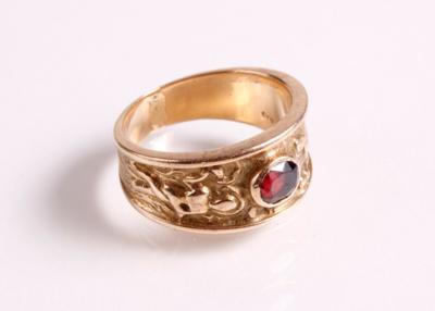 Granat Damenring - Antiques, art and jewellery