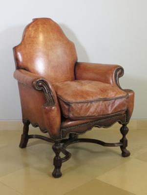 Englisches Lederfauteuil im Georgian Style, 20. Jahrhundert - Schmuck, Kunst & Antiquitäten