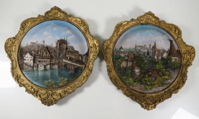 Zwei Wandreliefe "Nürnberg", Wilhelm Schiller  &  Sohn, Bodenbach, Ende 19. Jahrhundert - Schmuck, Kunst & Antiquitäten