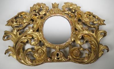 Spätbarockes Aufsatzteil - Spiegel um 1800 - Schmuck, Kunst & Antiquitäten