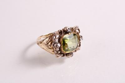 Diamant Peridotring - Antiques, art and jewellery
