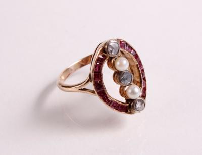 Diamant Rubinring - Antiques, art and jewellery