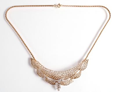 Brillant Collier zus. ca. 0,45 ct - Gioielli, arte e antiquariato