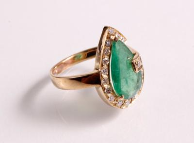 Diamant Damenring zus. ca. 0,35 ct - Jewellery, antiques and art