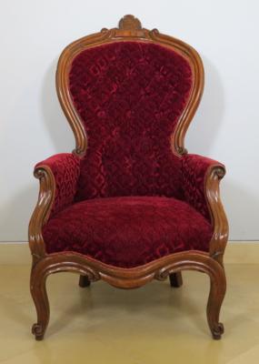 Fauteuil um 1860 - Klenoty, umění a starožitnosti