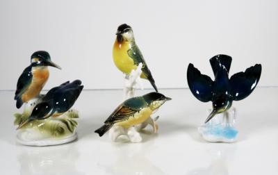 Vogelpaar auf Ast, Karl Ens, Eisvogel und Eisvogelpaar, Wagner  &  Apel, Thüringen - Jewellery, antiques and art