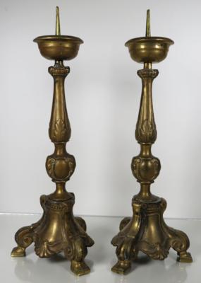 Paar Kerzenleuchter im Barockstil, 19. Jahrhundert - Klenoty, umění a starožitnosti
