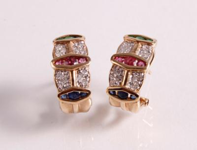 2 Diamant Ohrsteckclipse - Jewellery, antiques and art