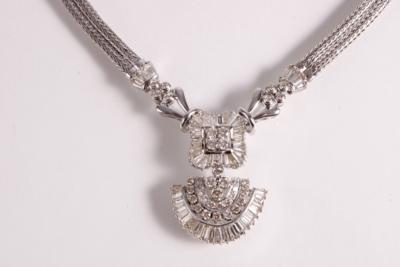Brillant Diamant Collier zus.3,91 ct - Jewellery and watches
