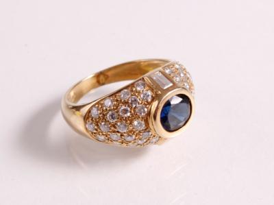 Brillant Diamant Damenring zus. ca. 1 ct - Jewellery and watches
