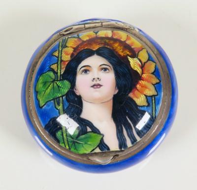 Jugendstil Emaildöschen, Heinrich Levinger, Pforzheim um 1899 - Porcelán, sklo a sběratelské předměty