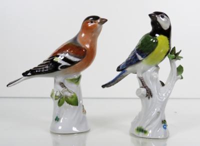 Meise und Buchfink, Entwurf Johann Joachim Kaendler 1735-40/41, Meissen, 1986 und 1974 - Porcelain, glass and collectibles