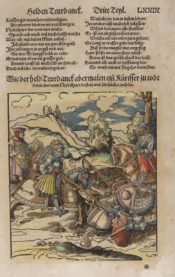 Kaiser Maximilian I. (1459-1519) mit Marx Treizsaurwein und Melchior Pfinzing, - Immagini e grafica di tutte le epoche