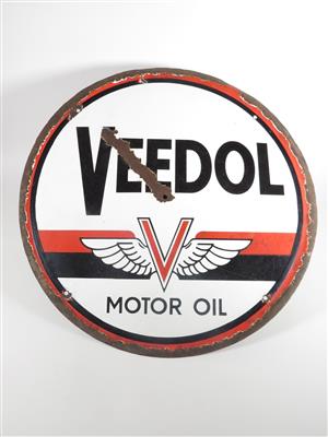 Emailschild "Veedol Motor Oil der 50er Jahre" - Automobilia