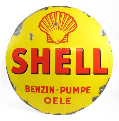 Emailschild "Shell" - Automobilia