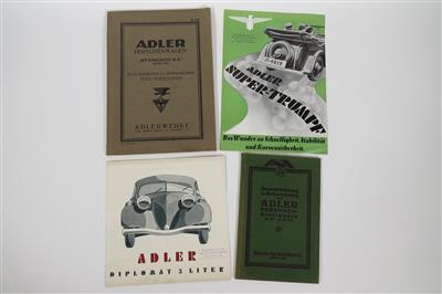 Adler "Prospekte  &  Betriebsanleitungen" - Automobilia