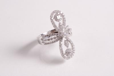 Brillant Diamant Damenring zus. ca. 1,70 ct - Schmuck und Uhren