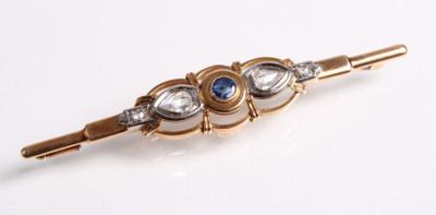 Diamant Saphir Brosche - Jewelry and watches