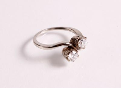 Altschliffdiamant Damenring zus. ca. 0,95 ct - Klenoty a Hodinky