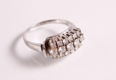 Brillant Damenring zus. ca. 1 ct - Schmuck und Uhren