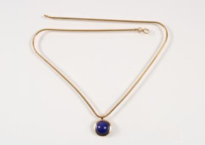 Lapislazuli Anhänger an Fassonhalskette - Schmuck & Uhren