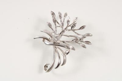 Brillant Diamant Brosche zus. ca. 0,30 ct - Jewellery and watches