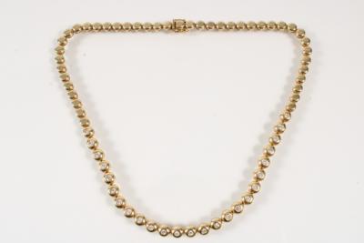 Brillant Collier zus. ca. 1,50 ct - Schmuck und Uhren