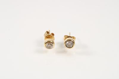 2 Solitär Ohrstecker zus. ca.0,40 ct - Jewellery and watches