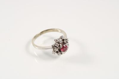 Diamant Damenring zus. ca. 0,45 ct - Jewellery and watches