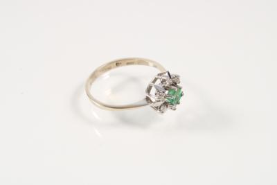 Diamant Smaragdring - Schmuck und Uhren