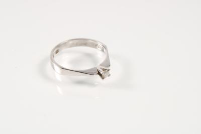 Solitärring 0,09 ct (graviert) - Schmuck und Uhren