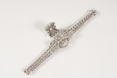 Brillant Diamant Armband mit versteckter Uhr zus. ca. 8,4 ct - Gioielli e orologi