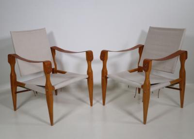 Paar dänische Armlehnsessel bzw. Fauteuils, sog. Safari Chairs - Möbel und Interieur