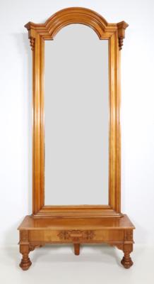 Trumeau-Spiegel auf beschnitzter Konsole, 4. Viertel 19. Jahrhundert - Mobili e interni